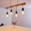 Ajaccio Pendant Light Dark wood, black, 4-light sources