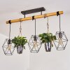 Taheramo Pendant Light Light wood, black, 3-light sources