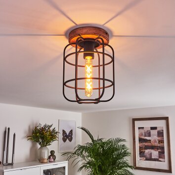 Husvik Ceiling Light Dark wood, 1-light source