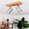 Zuoz Ceiling Light Light wood, 2-light sources