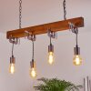 Hautahi Pendant Light Dark wood, black, 4-light sources