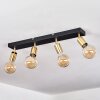 Tulla Ceiling Light brass, black, 4-light sources