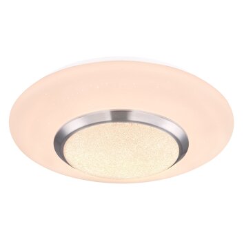 Globo CANDIDA Ceiling Light LED matt nickel, white, 1-light source, Remote control, Colour changer