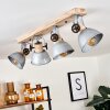 Orny Ceiling Light Light wood, silver, 4-light sources