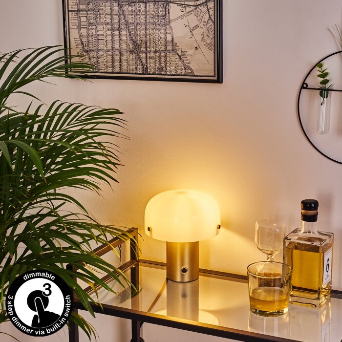 Guicia Table lamp gold, brass, 1-light source