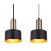 Globo SWINNI Pendant Light LED brass, black, 4-light sources