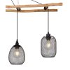 Globo LIONI Pendant Light Light wood, black, 4-light sources