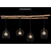 Globo LIONI Pendant Light Light wood, black, 4-light sources
