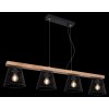 Globo BASCHI Pendant Light Dark wood, black, 4-light sources