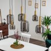 Maliali Pendant Light gold, brass, black, 6-light sources