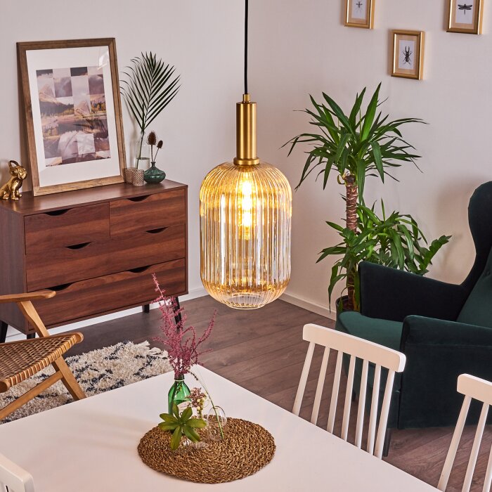 Paeni Pendant Light gold, brass, black, 1-light source