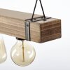 Brilliant Woodhill Pendant Light Dark wood, black, 5-light sources