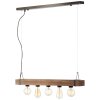 Brilliant Woodhill Pendant Light Dark wood, black, 5-light sources