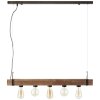 Brilliant Woodhill Pendant Light Dark wood, black, 5-light sources