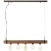 Brilliant Woodhill Pendant Light Dark wood, black, 5-light sources