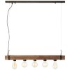 Brilliant Woodhill Pendant Light Dark wood, black, 5-light sources