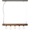 Brilliant Woodhill Pendant Light Dark wood, black, 5-light sources