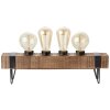 Brilliant Woodhill Table lamp Dark wood, black, 4-light sources