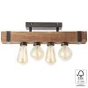 Brilliant Woodhill Ceiling Light Dark wood, black, 4-light sources