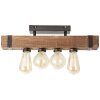 Brilliant Woodhill Ceiling Light Dark wood, black, 4-light sources