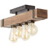 Brilliant Woodhill Ceiling Light Dark wood, black, 4-light sources
