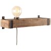 Brilliant Woodhill Wall Light Dark wood, black, 1-light source