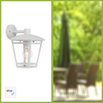 Brilliant Riley Outdoor Wall Light white, 1-light source