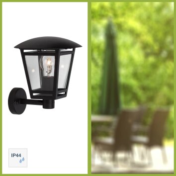 Brilliant Riley Outdoor Wall Light black, 1-light source