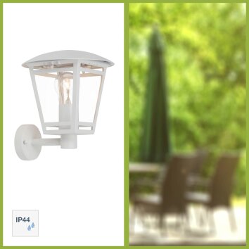 Brilliant Riley Outdoor Wall Light white, 1-light source