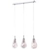 Brilliant Living Drops Pendant Light chrome, 3-light sources