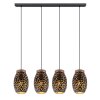 Globo NARRI Pendant Light black-gold, 4-light sources