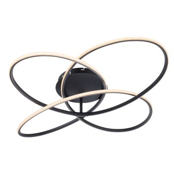 Globo PANDA Ceiling Light LED black, white, 1-light source, Remote control