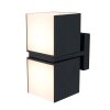 Lutec CUBA Outdoor Wall Light LED black, 2-light sources