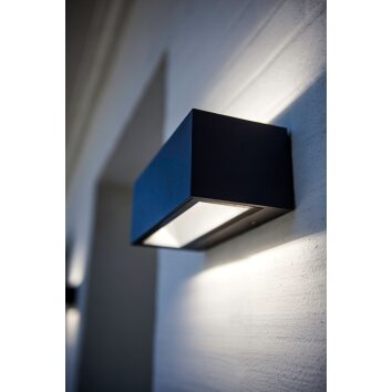 Lutec GEMINI Outdoor Wall Light LED black, 2-light sources