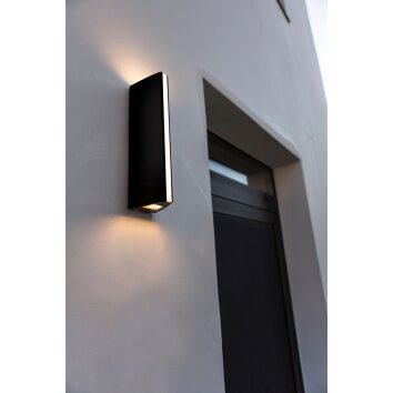 Lutec LEO Outdoor Wall Light LED black, 2-light sources