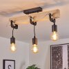 Hautahi Pendant Light Light wood, black, 3-light sources