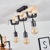 Hautahi Pendant Light Light wood, black, 3-light sources
