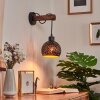 Imana Wall Light Dark wood, black, 1-light source