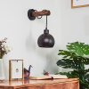 Imana Wall Light Dark wood, black, 1-light source