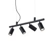 Ideallux DYNAMITE Pendant Light black, 4-light sources