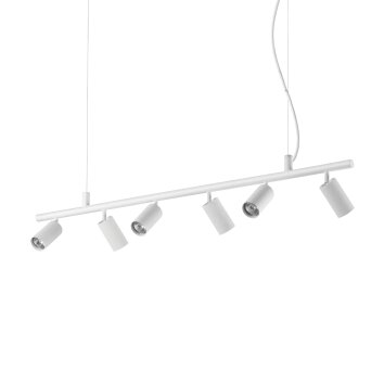 Ideallux DYNAMITE Pendant Light white, 6-light sources