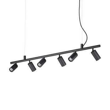 Ideallux DYNAMITE Pendant Light black, 6-light sources