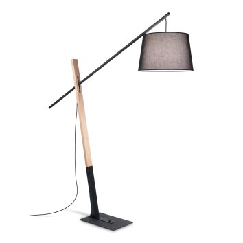 Ideallux EMINENT Floor Lamp Dark wood, black, 1-light source