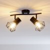 Bardhaman Ceiling Light black, 2-light sources