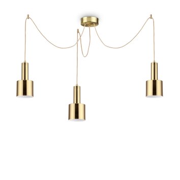 Ideallux HOLLY Pendant Light brass, 3-light sources