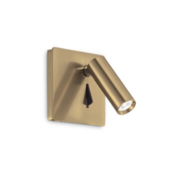 Ideallux LITE Wall Light LED brass, 1-light source