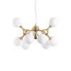 Ideallux NODI Pendant Light brass, 9-light sources