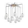 Ideallux RHAPSODY Pendant Light brass, black, 12-light sources