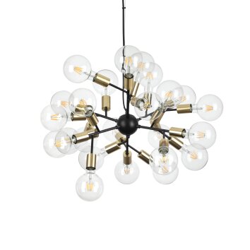 Ideallux SPARK Pendant Light black, 24-light sources