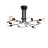 Ideallux TRIUMPH Ceiling Light black, 8-light sources